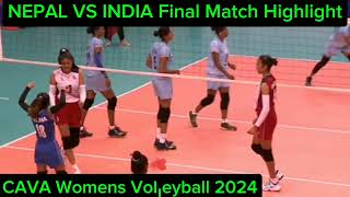 Nepal Vs India Womens Volleyball Final Match highlight [upl. by Enileqcaj868]