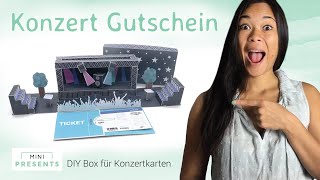 DIY Gutschein für Konzertkarten selber basteln  Bastelideen  Geschenkideen  minipresentscom [upl. by Tterag]