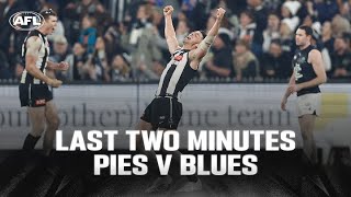 Last Two Minutes Collingwood v Carlton  Round 21 2024  AFL [upl. by Yremogtnom775]