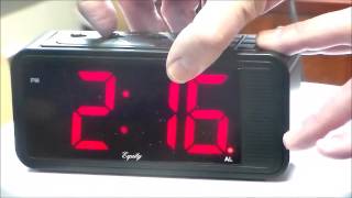 Equity by La Crosse Large Display Quick Set Electric Alarm Clock with Keypad [upl. by Aehsila428]