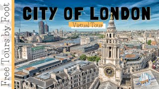 City of London Walking Tour 4k  Free Tours by Foot [upl. by Aimak]