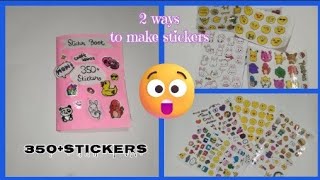 How to make stickersDiy sticker BookDiy Handmade sticker [upl. by Reffineg]