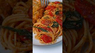 Cherry Tomato Spaghetti with Fried Chicken Cutlet [upl. by Senoj]