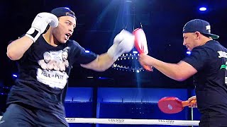 Julio Caesar Chavez Jr SMASHES PADS after 2 year layoff to face Uriah Hall [upl. by Adierf]