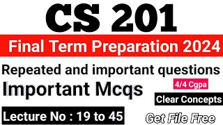 CS201 Final Term Preparation 2024  CS201 Today Paper Preparation Lets Study [upl. by Gizela256]