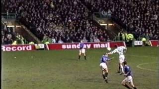 Celtic 0  Rangers 1  March 2000  Wallace Spares Albertzs Blushes [upl. by Ymiaj225]