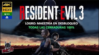 RESIDENT EVIL 3 4K60FPS TODAS LAS CERRADURAS  MAESTRÍA EN DESBLOQUEO [upl. by Yasdnyl]