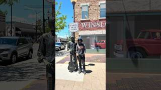 Let’s stand on the corner in Winslow Arizona 😏 trerackscity winslow standinonthecorner nomad [upl. by Adan336]