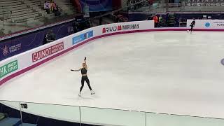 Loena Hendrickx 2022 GPF short program practice 08122022 Torino ITA [upl. by Onailime]