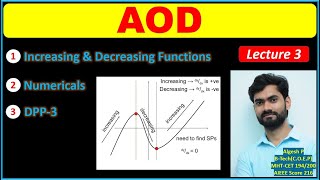 Increasing Decreasing Function  AOD  Lecture 3  IMPULSE BATCH  MHTCET [upl. by Ready450]