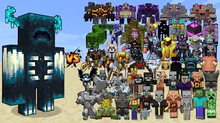 Warden vs 500 Random Mobs and bosses Part 3  Minecraft Mob Battle [upl. by Ingrim]