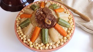 كسكس بالخضر Couscous aux légumes [upl. by Trefler]