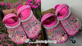 DIY Custom Bling Crocs Heavenlybeauty  mini tutorial  HEAVENLYBEAUTY [upl. by Drahnreb396]