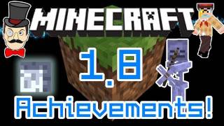 Minecraft 18 ACHIEVEMENTS Skeleton at 50 Metres amp Shoot the Moon [upl. by Medor]