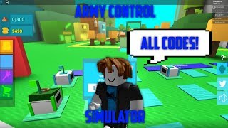 All Codes  Army Control Simulator  Roblox [upl. by Cirenoj]