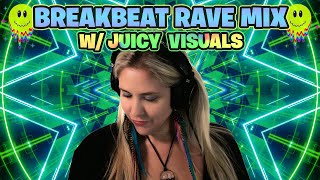 2024 Breakbeat Rave DJMix with Visuals by Juicy Junglist [upl. by Adnoma]