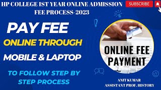 How to deposit HP College first year online Fee for BABSCBCom2024Process of HP College Fee [upl. by Eirrok]