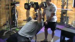 Lee Priest doing Dumbbell Flys with Ironmaster Quick Locks [upl. by Nudnarb96]