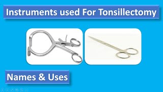 Tonsillectomy instruments Instruments For Tonsillectomy Names and uses [upl. by Schreiber]