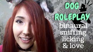 RUFF ASMR  DOG ROLEPLAY  Binaural Sniffing amp Licking Sounds [upl. by Nairrot]