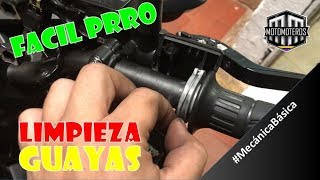 ¿COMO LUBRICAR LAS GUAYAS DE TU MOTO  Motomoteros [upl. by Atinej84]