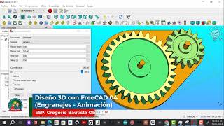 Diseño 3D con FreeCAD 04 Engranajes  Animación Parte 01 [upl. by Giavani]