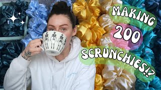 STUDIO VLOG 10 ☆ MAKING 200 SCRUNCHIES  Fauna Rose ☆ [upl. by Reahard921]