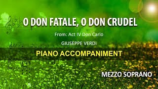 O don fatale  Verdi Karaoke  Score guide  Mezzo soprano [upl. by Duffy12]