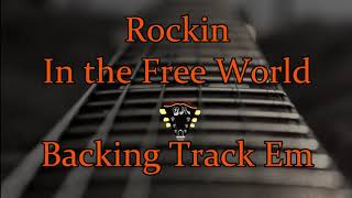 Rockin in the Free World Backing Track Em  Extended Ending Solo [upl. by Leahplar]