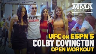 UFC on ESPN 5 Colby Covington Open Workout  MMA Fighting [upl. by Tila793]