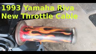 1993 Yamaha Riva 125 Yamaha Beluga Throttle Cable replacement First Start of 2021 [upl. by Lyons]