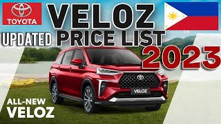 TOYOTA VELOZ 2023 UPDATED PRICE LIST amp SPECS PHILIPPINES [upl. by Dane]