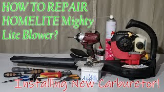 VTECH 55  Homelite Mighty Lite Blower Repair [upl. by Dewayne]