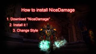 World of Warcraft  AddOn NiceDamage and Font  How to [upl. by Yrellih552]