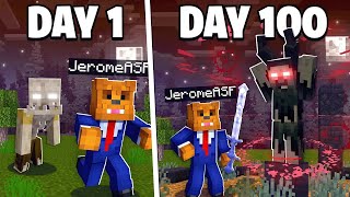 I Survived 100 Days In Minecraft NIGHTMARES [upl. by Nodyarg]