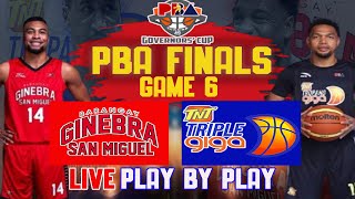 PBA LIVE 🔴BARANGAY GINEBRA VS TNT TROPANG GIGA FINALS GAME 6 PBA GOVERNORS CUP 2024 [upl. by Acissev597]