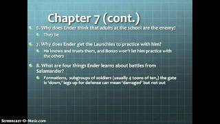 Enders Game Study guide chapters 78 [upl. by Chladek400]