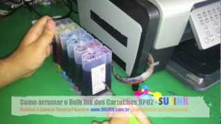 Como Arrumar  Adaptar o Bulk Ink de Cartuchos HP 02  SULINK [upl. by Acinomaj694]