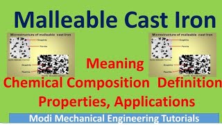 malleable cast iron  properties of malleable cast iron  composition of malleable cast iron [upl. by Alie627]