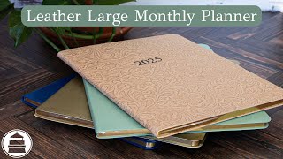 Leather Large Monthly Planner  Gallery Leather [upl. by Munn]