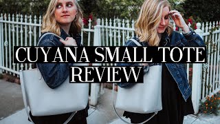 CUYANA SMALL STRUCTURED TOTE REVIEW  Blondes amp Bagels [upl. by Euqinahc]