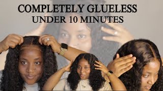 Attempting To Install A Wig For The FIRST Time  Glueless Pre Cut 5x7 Closure Wig  Asteria Hair [upl. by Zetra13]