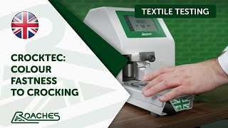 Crocktec Colour Fastness To Rubbing Crock Meter  UK Made Textile Testing Fabric Crocking Machine [upl. by Goraud416]