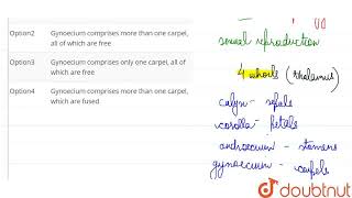 The expression \gynoecium is polycarpellary apocarpous\ implies that the  CLASS 12  NTA NEE [upl. by Aldric]