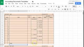 Using Google Sheets in Accounting Documents [upl. by Filipe]