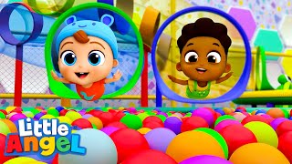 Be Nice at the Colorful Playground Ballpit  Nursery Rhymes for kids  Little Angel [upl. by Anigriv]