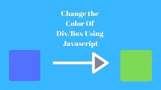 how to change the color of div using java script on click Div color change with javascript [upl. by Gimpel775]