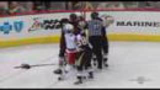 Staal vs Letang Mar 30 2008 [upl. by Ocko352]