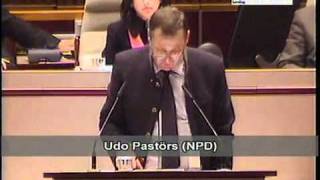 8 Landtagssitzung Udo Pastörs NPD möchte kein Nazi sein [upl. by Atnauq]