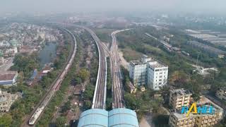 Noapara  Dakshineswar Metro Project  Aerial View [upl. by Swenson]